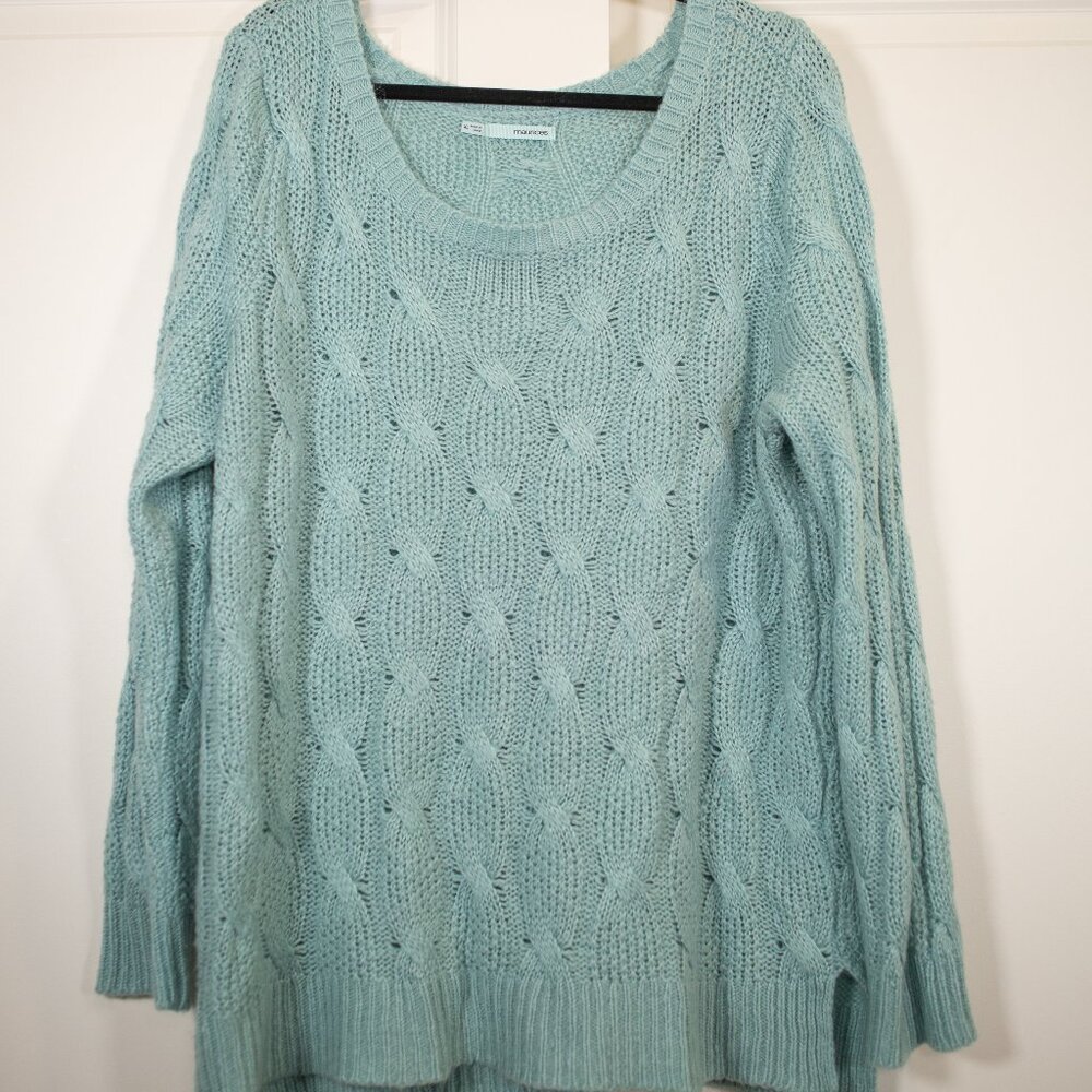 Maurices mint cableknit sweater